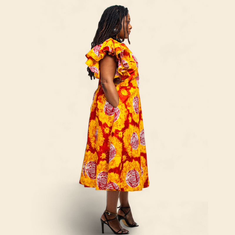 Afua A-line Midi Dress