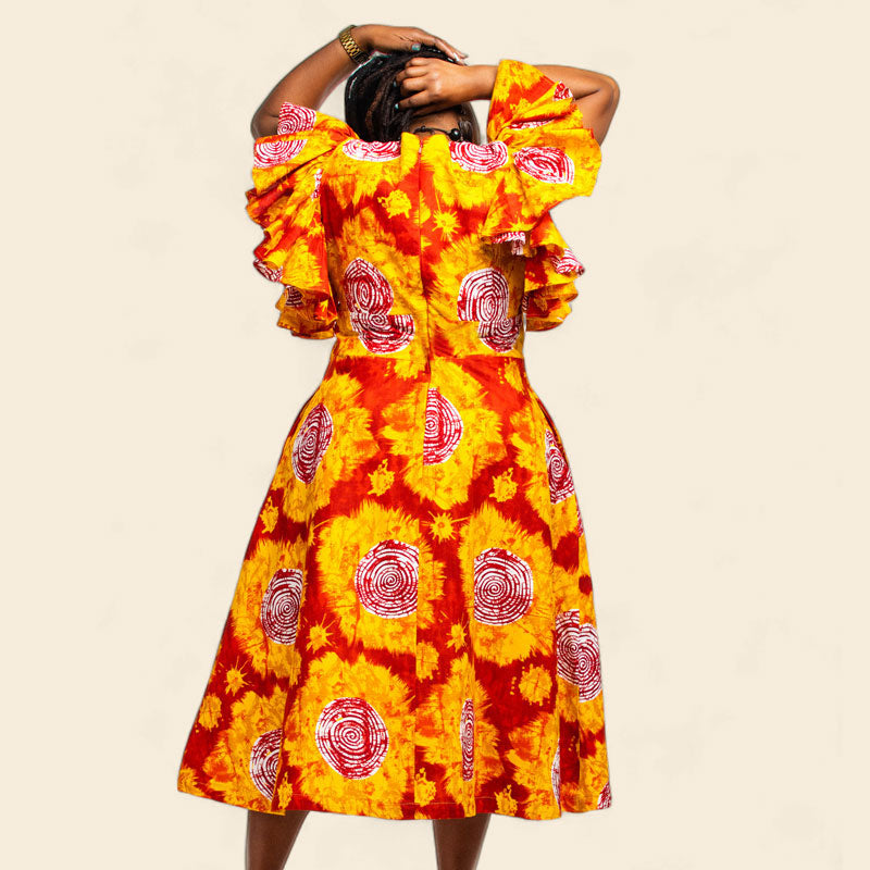 Afua A-line Midi Dress